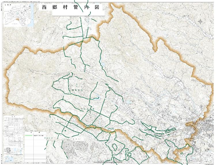 西郷村内土塁配置図