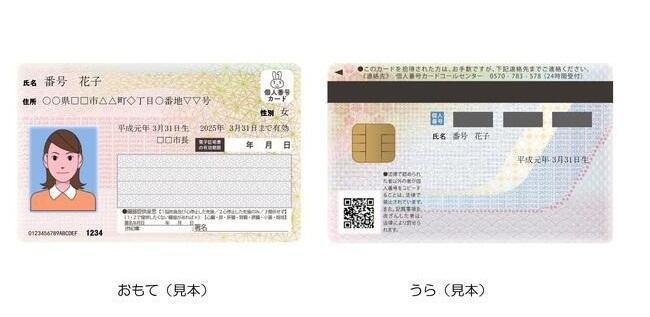 マイナンバーカードの見本