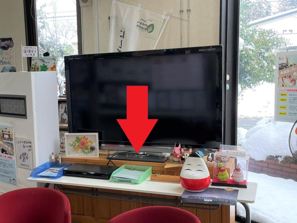 文化センターロビーTV前