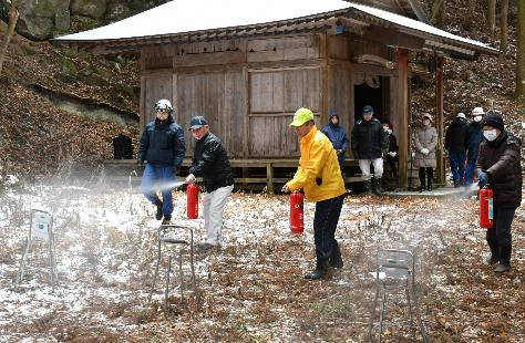 消火器取扱訓練風景