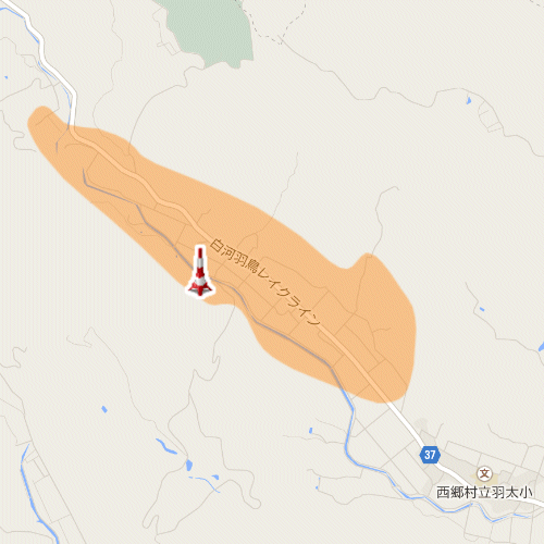 西郷虫笠局のエリア図